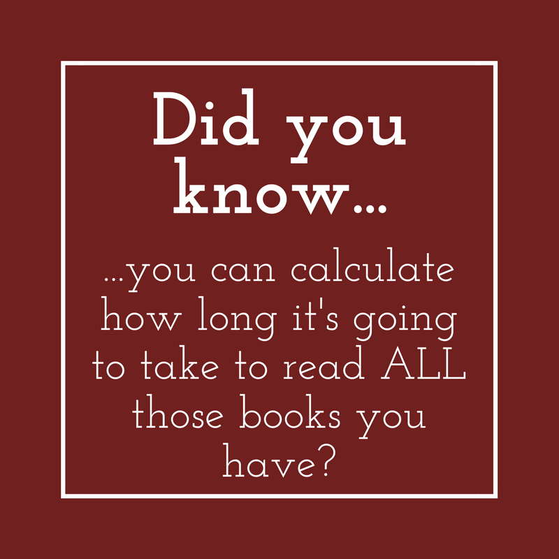 Did you know you can see how long it’s going to take you to read all those books?